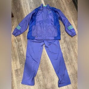 Vintage ADIDAS Track Suit Purple/Green Youth Size Large.